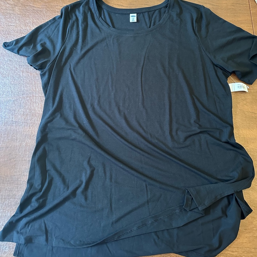 NWT OLD NAVY 2X BLACK TUNIC TSHIRT TOP